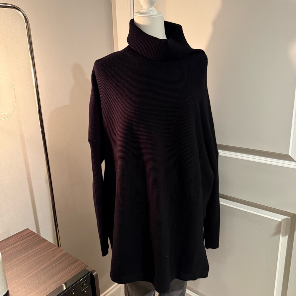 Ilusory Brand Black Cowl Neck Oversized Sweater - Picture 5 of 6